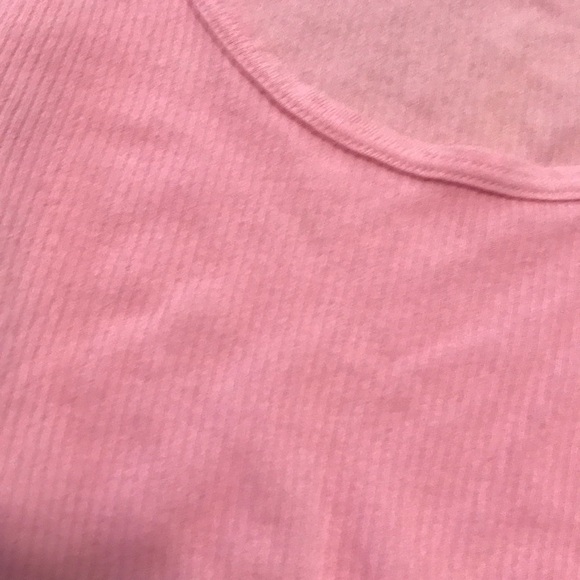 Vassarette Pink Ribbed Sports Bra Bralette Cami - Picture 2 of 4